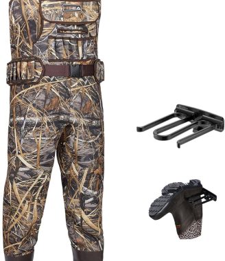HISEA Hunting Waders, Neoprene Chest Waders for Men with 800G Insulated Boots Waterproof Neoprene Bootfoot Waders