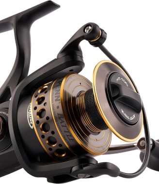 PENN Battle Spinning Reel Kit, Size 5000, Includes Reel Cover and Spare Anodized Aluminum Spool, Right/Left Handle Position, HT-100 Front Drag System